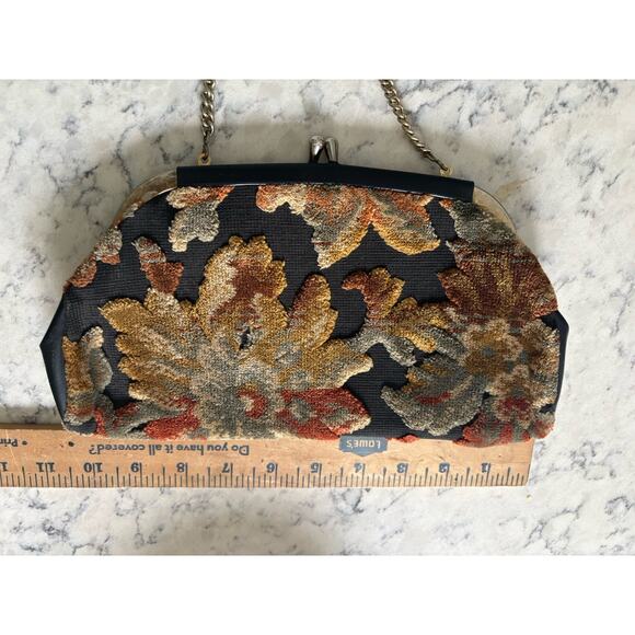 Vintage Carpet Tapestry Clutch Mod Feminine - Picture 2 of 7